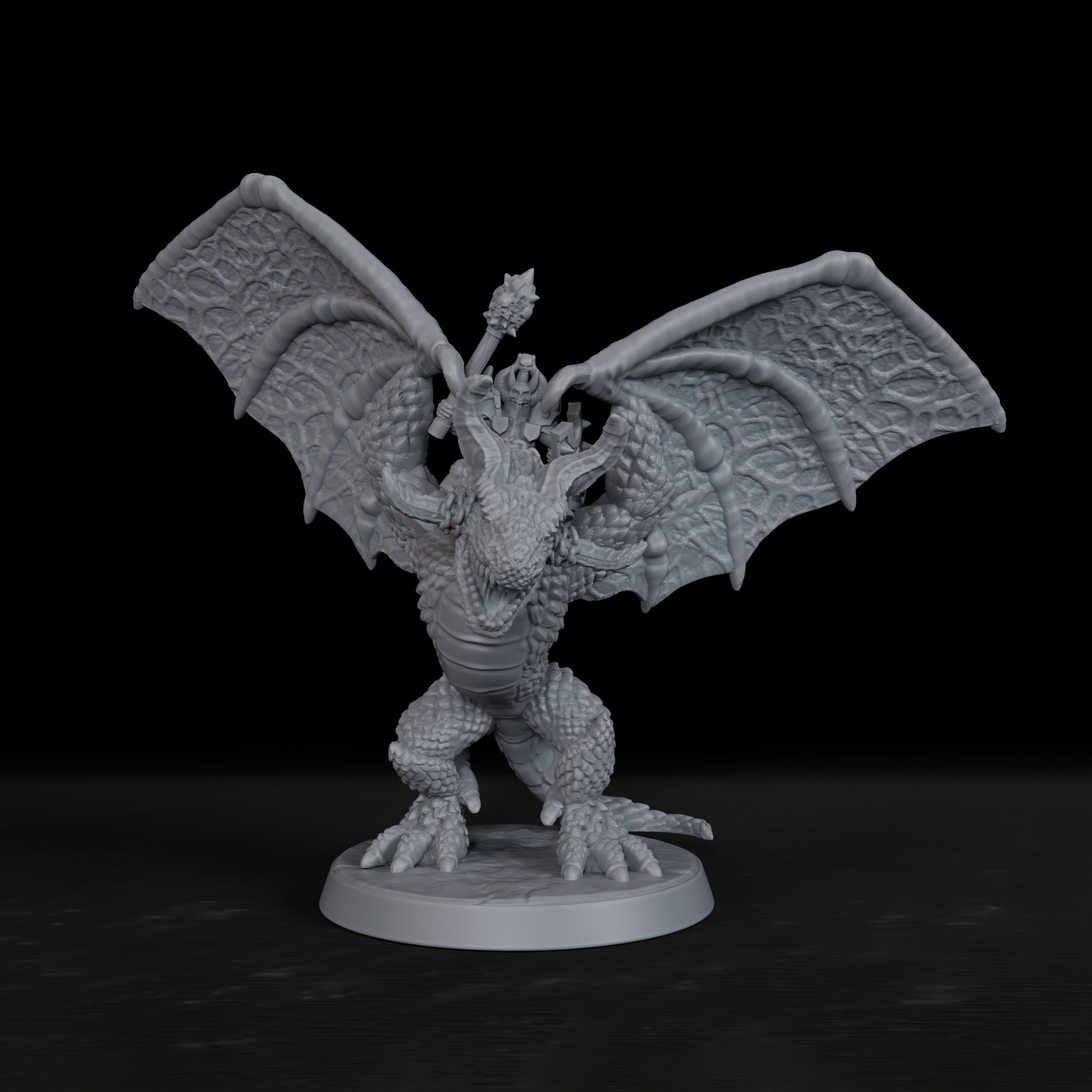Miniature Terrain Set - RPG Knight on Wyvern Miniature Set