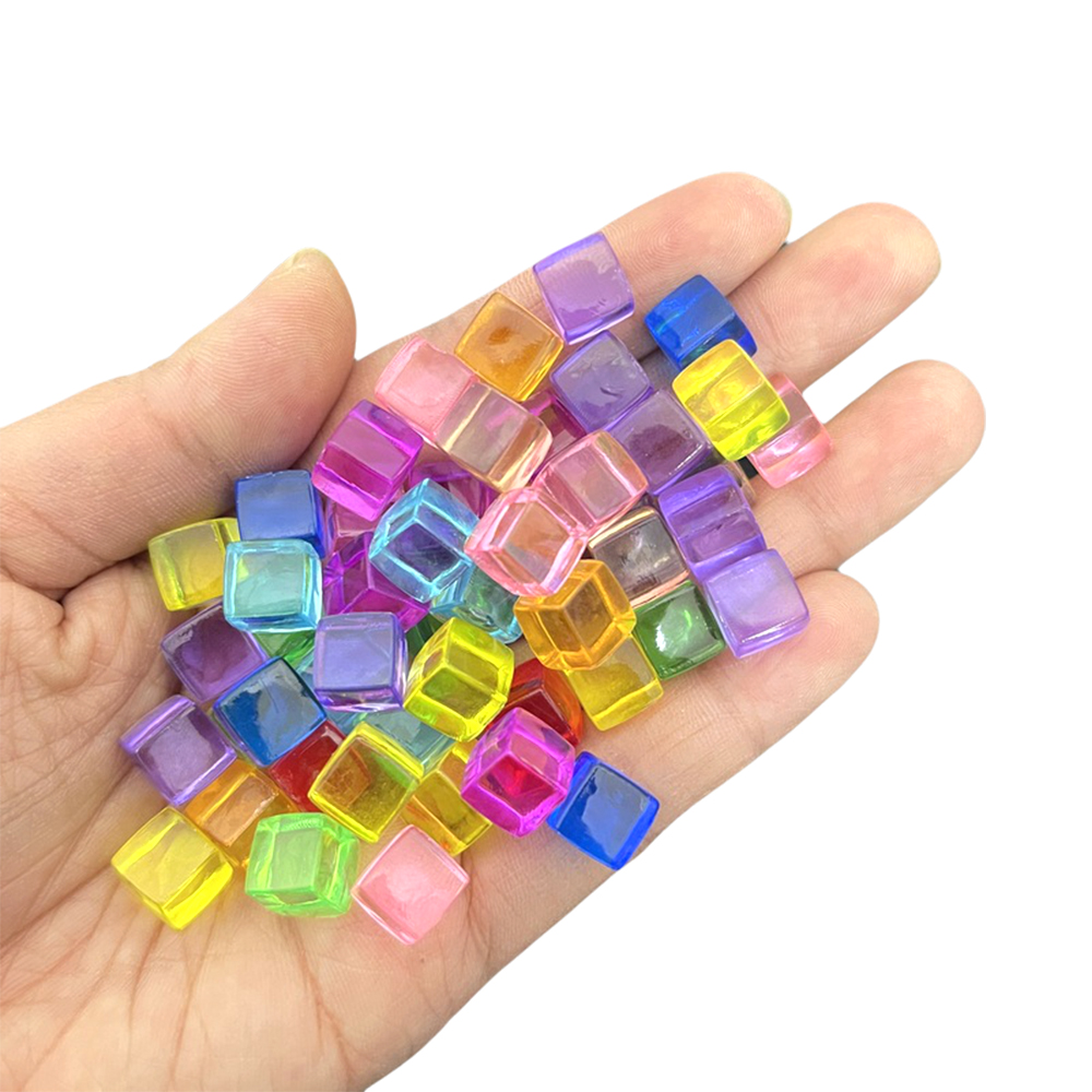 Board Game Sequence - 100Pcs/Set 8mm Transparent Square Corner Cube
