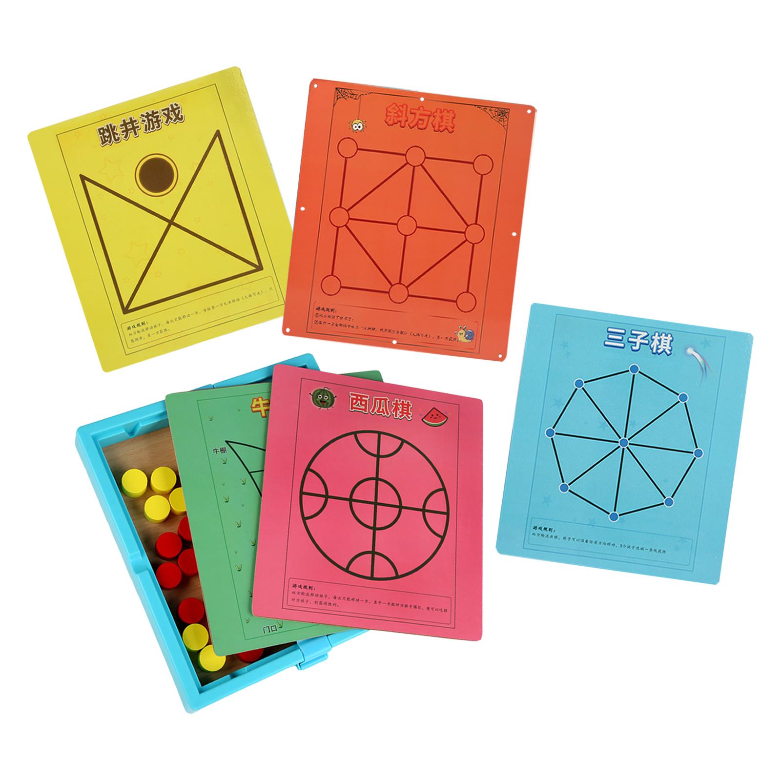 Board Game For 5 Players - Portable 5 in 1 Board Game