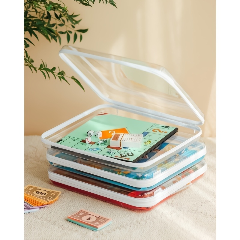 Board Game Box - 1pc Large Clear Hard Shell Storage