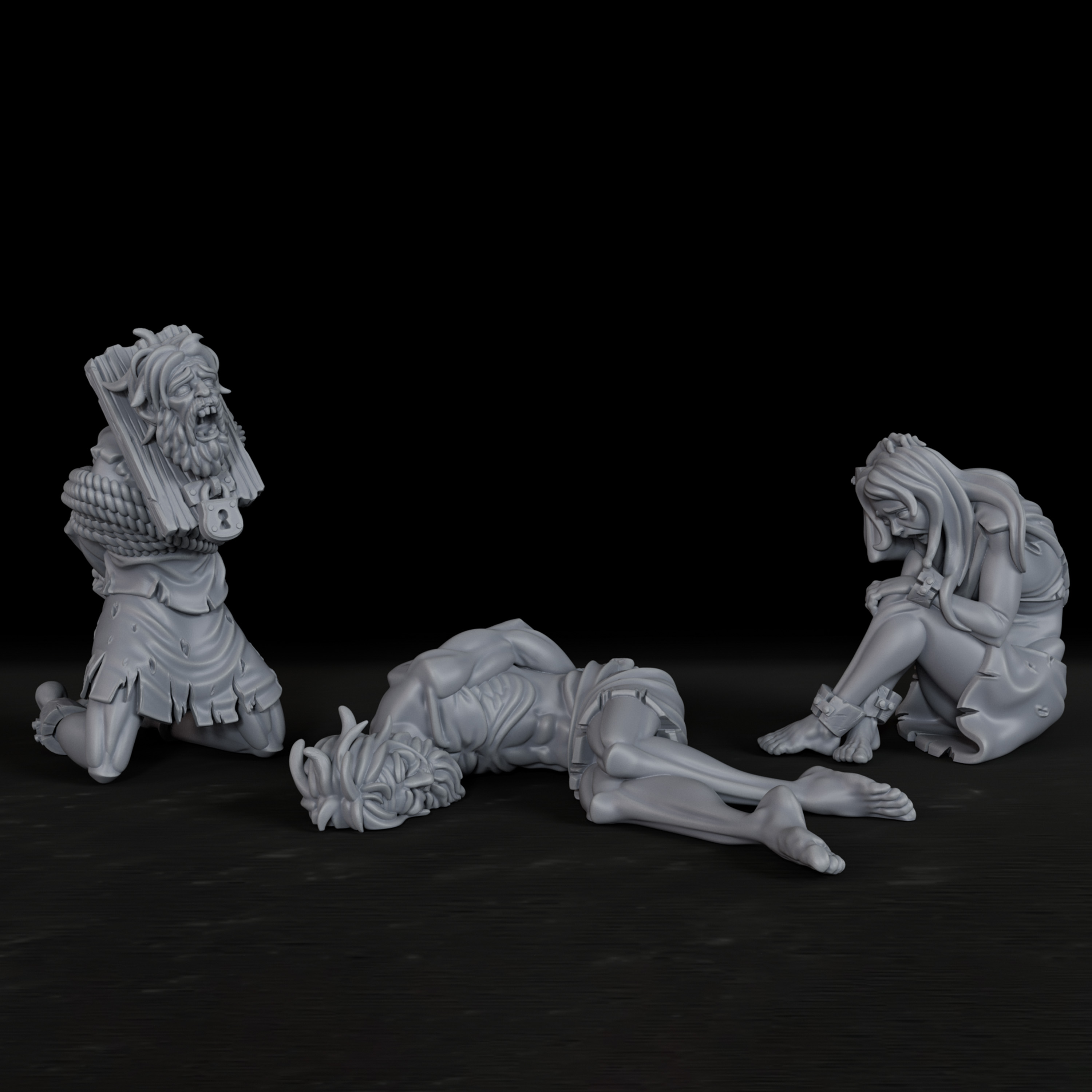 Miniature Terrain Set - Dungeon Prisoners RPG Miniature Set -