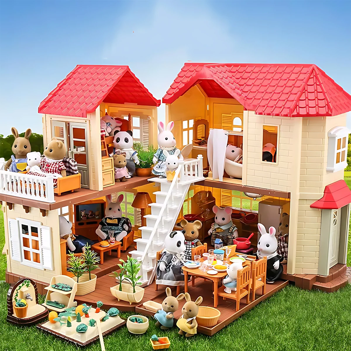 Miniature Terrain Set - Miniature Furniture 1:12 Dollhouse Kitchen Livingroom