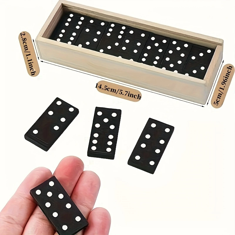 28pcs/box Mini Wooden Dominoes - Board Game Monopoli ulasan dan harga