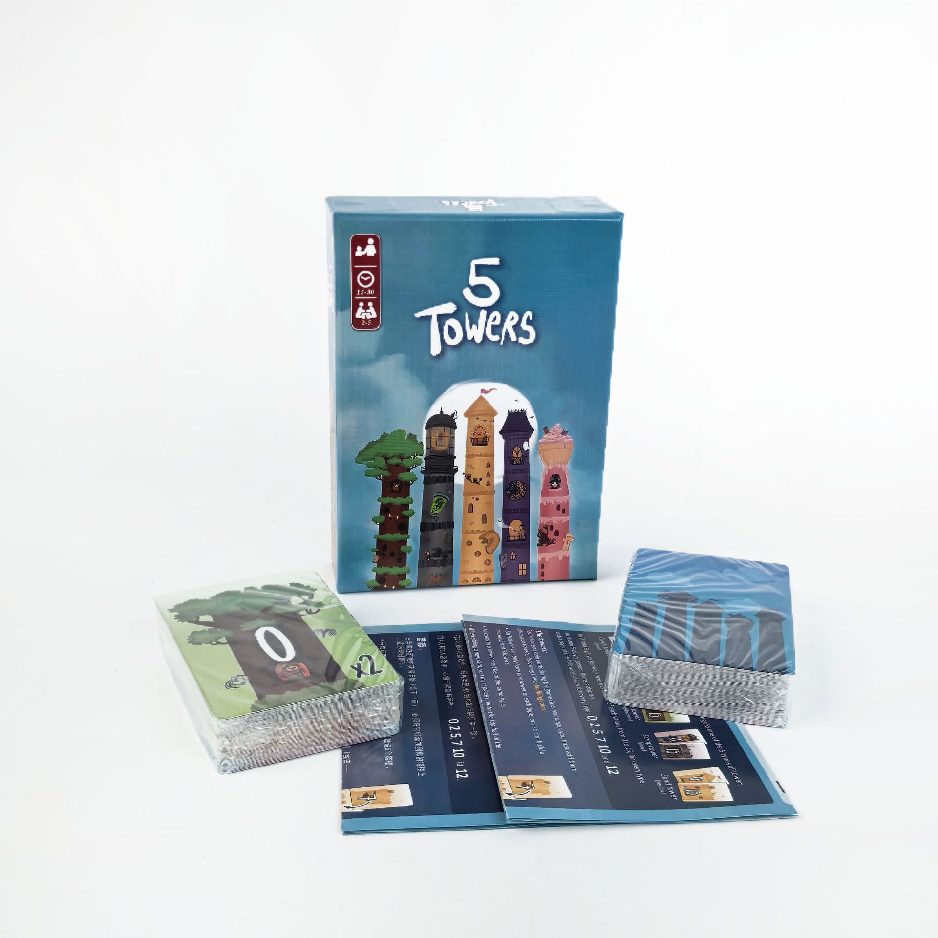 5 Towers Strategy Stacking Tow - Board Game For 5 Players ulasan dan harga