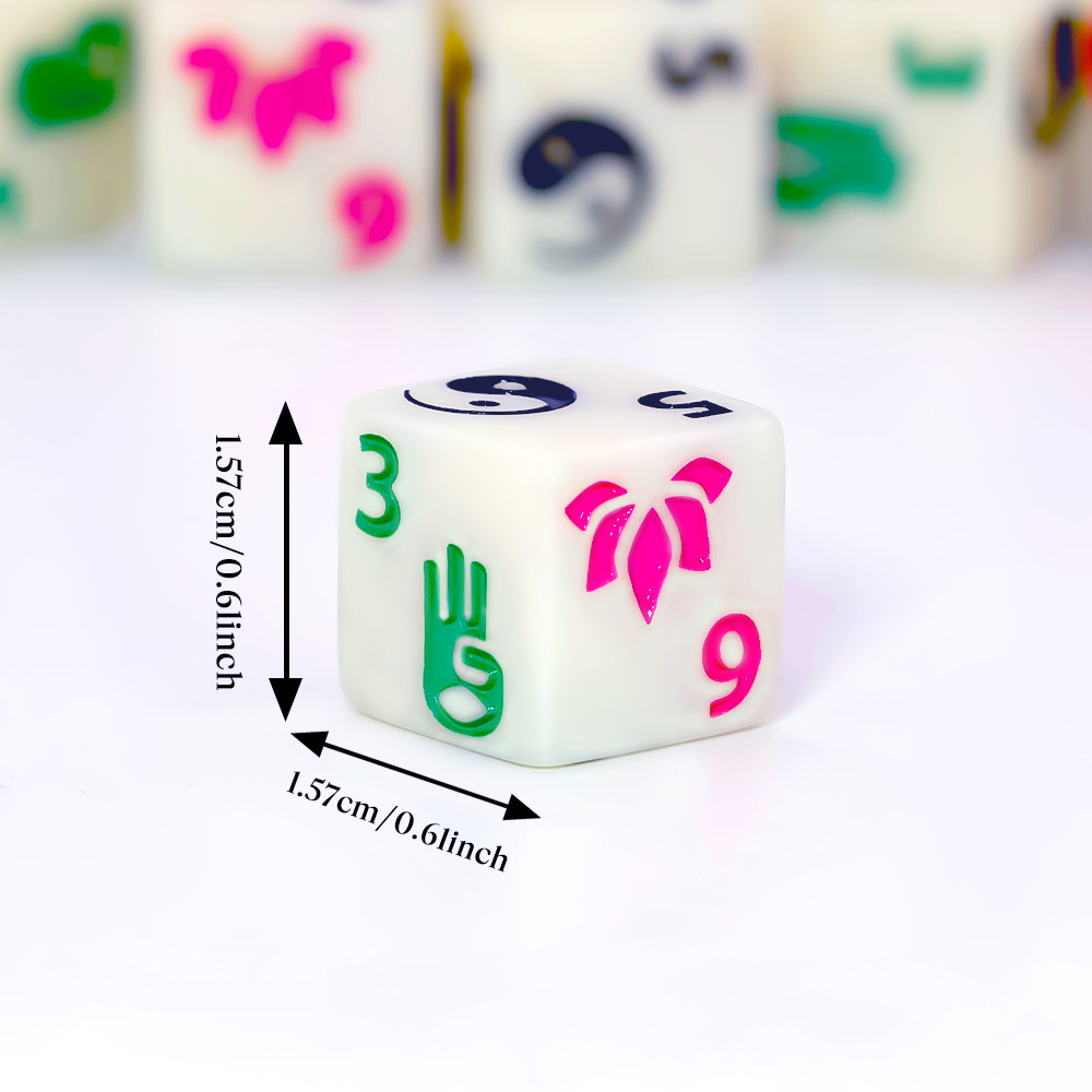 6pcs Zen-Themed Polyhedral Dic - Board Game Zen ulasan dan harga