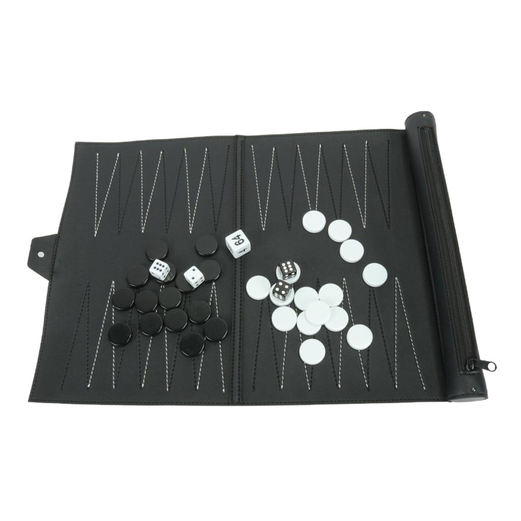 Vintage Backgammon Roll-up Lea - Board Game For 5 Players ulasan dan harga