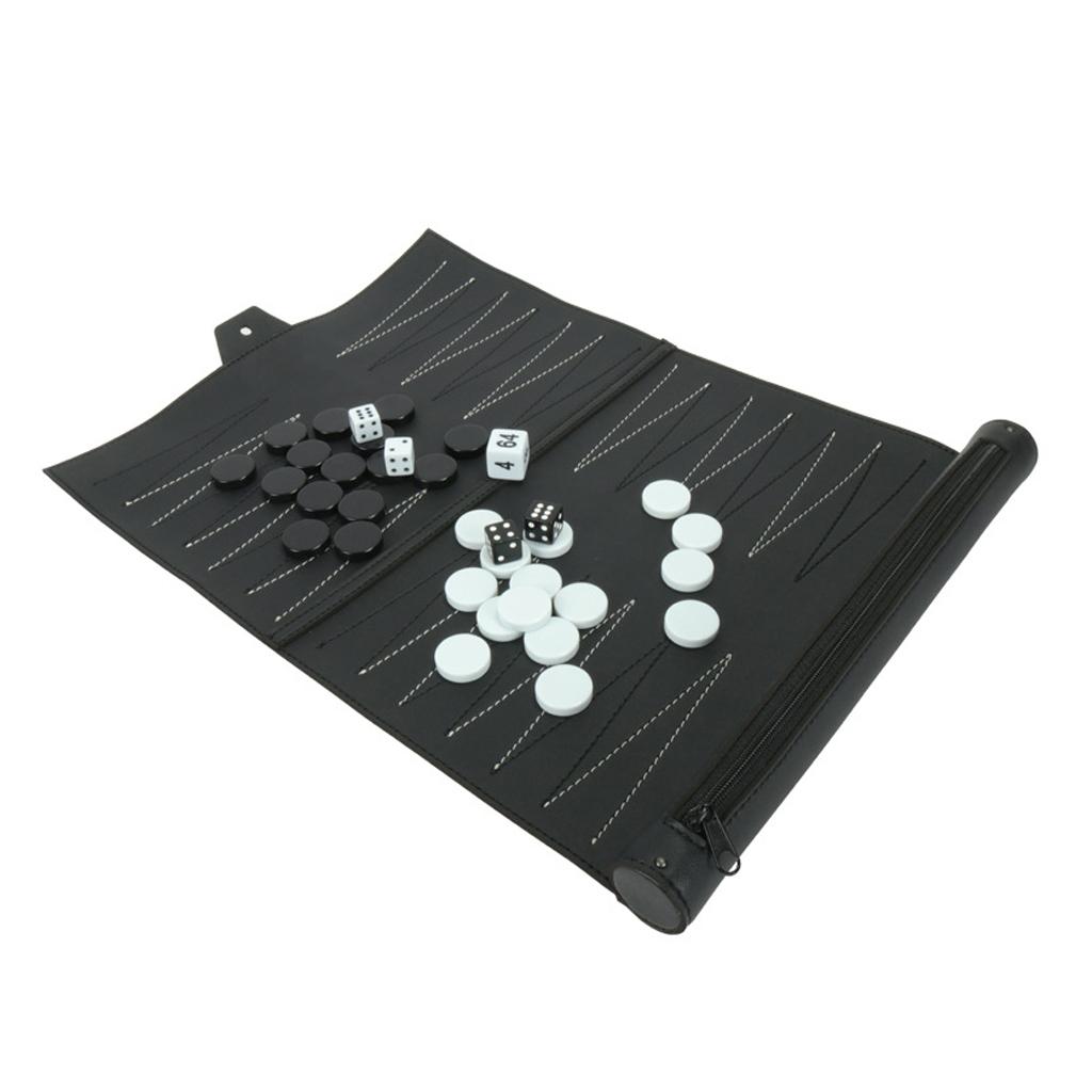 Vintage Backgammon Roll-up Lea - Board Game For 5 Players ulasan dan harga