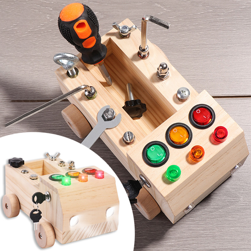 Wooden Montessori Busy Board S - Board Game Box ulasan dan harga