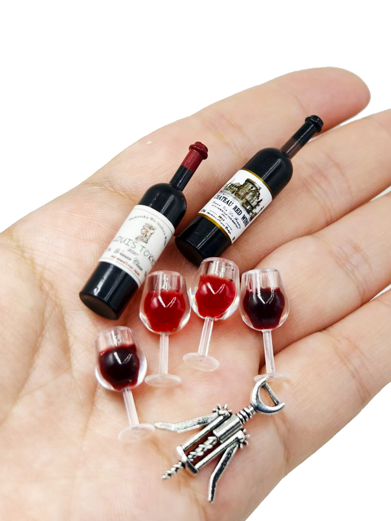 Dollhouse Mini Wine Champagne  - Miniature Terrain Set ulasan dan harga