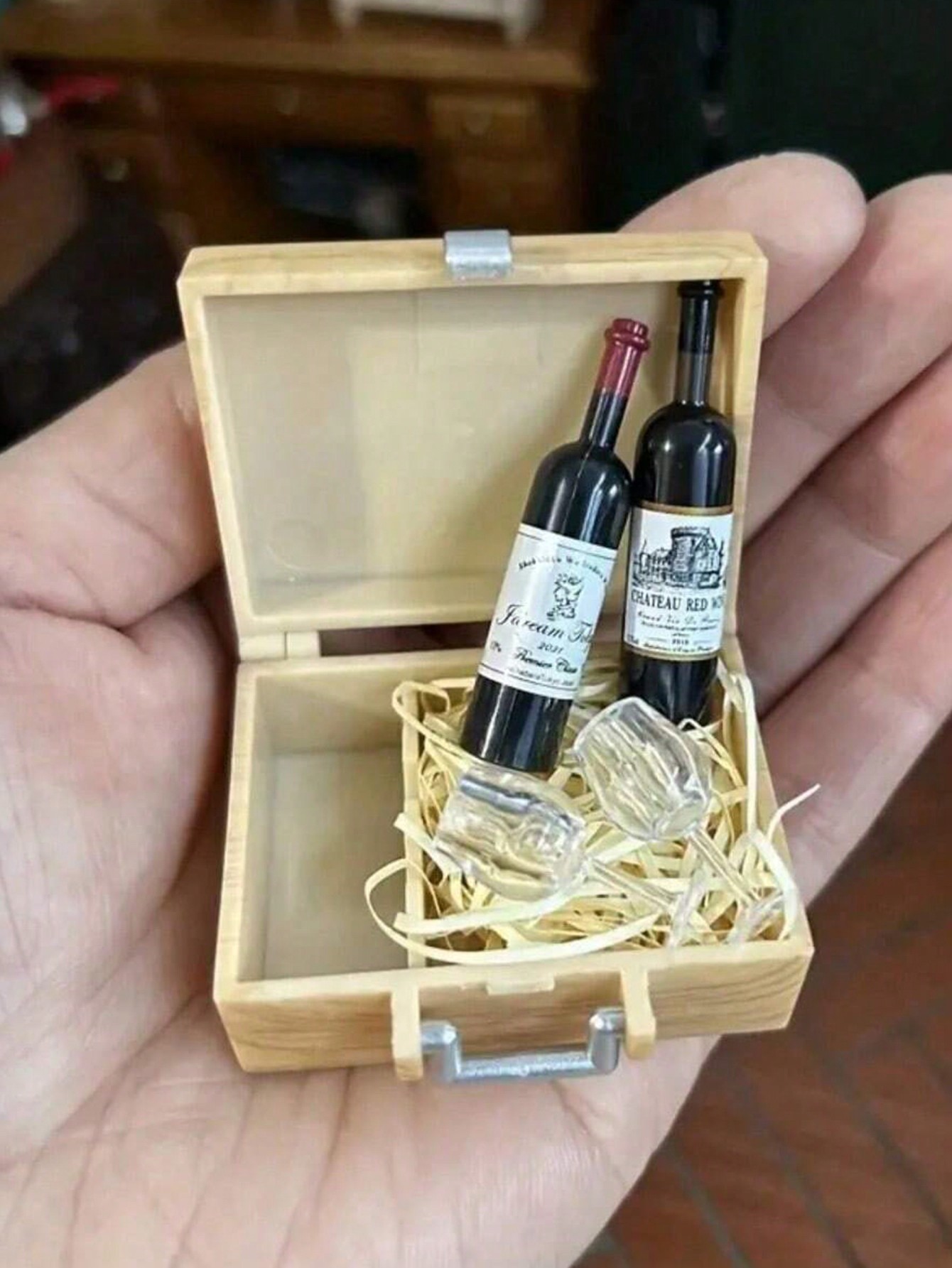Dollhouse Mini Wine Champagne  - Miniature Terrain Set ulasan dan harga